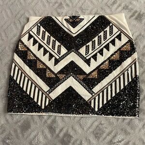 Express Sequin Mini Skirt
